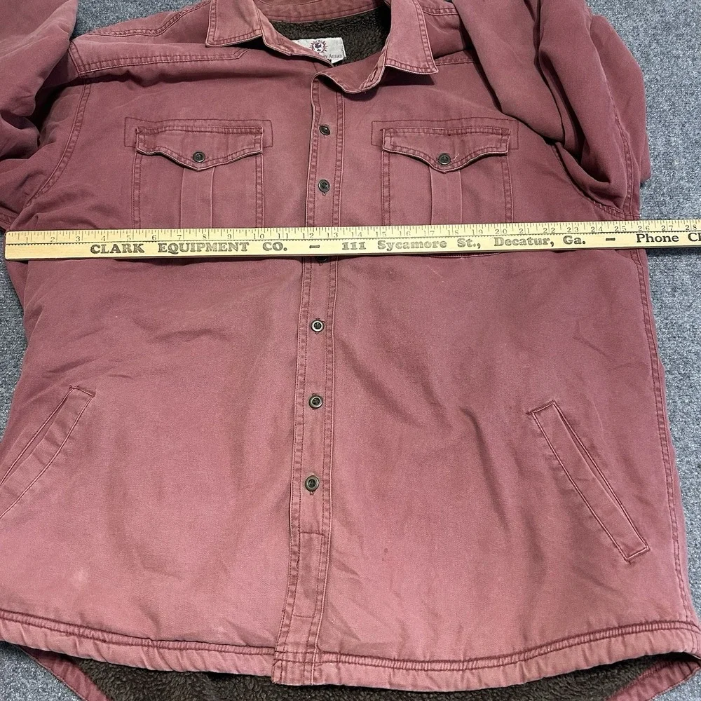 Territory Ahead Shacket Size XLT  Red  Sherpa-Lined Canvas Jacket‎ Elbow Patches
